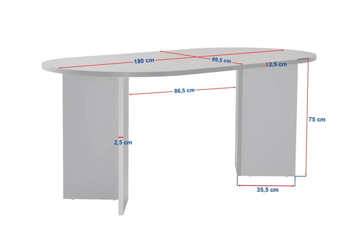Sablin - Mesa de Comedor Venezia Walnut, 180x90x75 cm, Melamina Nogal, Moderna Escandinava, Capacidad de Carga 70 kg